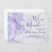 水モダン色抽象芸術の移動発表 ポストカード (正面/裏面)