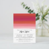 水モダン色抽象芸術ブライダルシャワー ポストカード (スタンド正面)