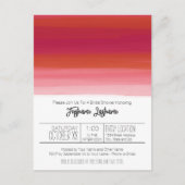 水モダン色抽象芸術ブライダルシャワー ポストカード (正面)