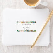 水モダン色抽象芸術差出人住所 ラベル (インサイチュ)