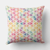 水モダン色数々の三角形パターン（の模様が）ある | クッション (裏面)