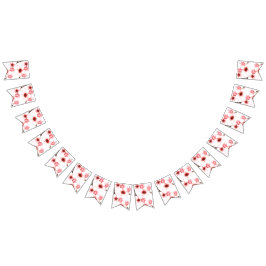 水モダン色日本のさくらんぼ結婚の花 バンティングフラッグ