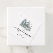 水モダン色松の木クリスマスプレゼントラベル フェイバータグ (インサイチュ)