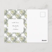 水モダン色柑橘系ライムフルーツサンキュー ポストカード (裏面)