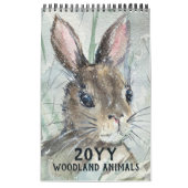 水モダン色森林動物自然 カレンダー (カバー)