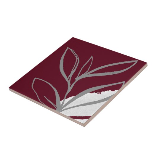 水モダン色植物学 タイル (側面)