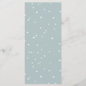 水モダン色植物性フローラ結婚メニュー メニュー (裏面)