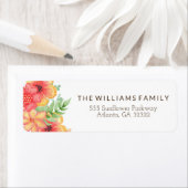 水モダン色植物性フローラ ラベル (インサイチュ)