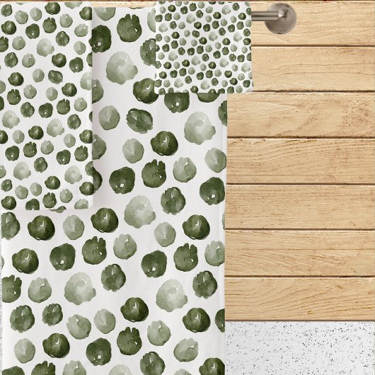 水モダン色水玉模様 バスタオルセット