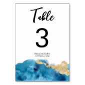 水モダン色海結婚島 テーブルナンバー (正面)