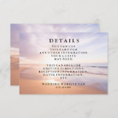 水モダン色熱帯の太陽結婚情報 エンクロージャーカード (正面/裏面)