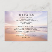 水モダン色熱帯の太陽結婚情報 エンクロージャーカード (正面)