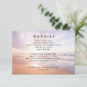 水モダン色熱帯の太陽結婚情報 エンクロージャーカード (スタンド正面)