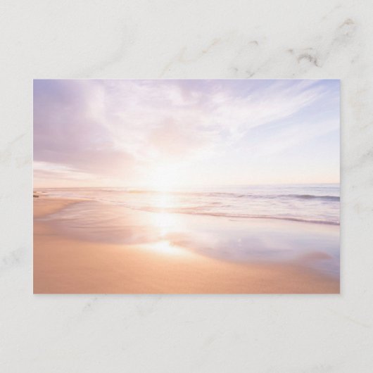 水モダン色熱帯の太陽結婚情報 エンクロージャーカード (裏面)