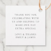 水モダン色熱帯ビーチ結婚式 フェイバータグ (裏面)