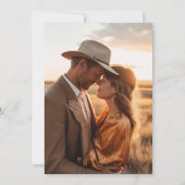 水モダン色秋屋外結婚山 セーブザデート (裏面)