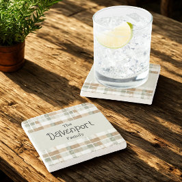 水モダン色秋格子状ファミリ名 ストーンコースター