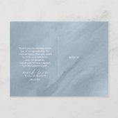 水モダン色結婚の写真ダスティブルーID816 案内ポストカード (裏面)