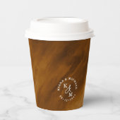 水モダン色結婚の金ゴールドID816 紙コップ (正面)