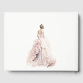 水モダン色結婚ブライダルシャワー ゲストブック (裏面)