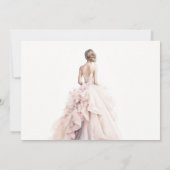 水モダン色結婚ブライダルシャワー サンキューカード (裏面)