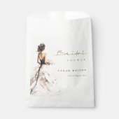 水モダン色結婚ブライダルシャワー フェイバーバッグ (正面)