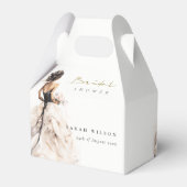 水モダン色結婚ブライダルシャワー フェイバーボックス (裏面サイド)