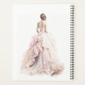 水モダン色結婚ブライダルシャワー プランナー手帳 (裏面)