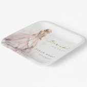 水モダン色結婚ブライダルシャワー ペーパープレート (傾斜あり)