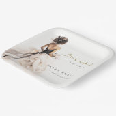 水モダン色結婚ブライダルシャワー ペーパープレート (傾斜あり)