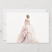 水モダン色結婚ブライダルシャワー 招待状 (裏面)