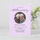 水モダン色結婚周年記念写真 招待状 (スタンド正面)