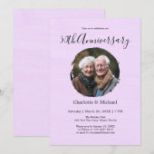 水モダン色結婚周年記念写真 招待状 (正面/裏面)