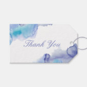 水モダン色結婚式の引き出物ギフトラベル ギフトタグ (正面(横))