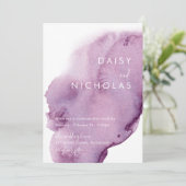 水モダン色絵を描プラシ結婚ス 招待状 (スタンド正面)