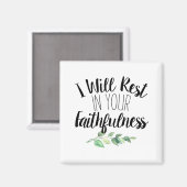 水モダン色緑と聖なる書物、 経典詩 マグネット (正面/裏面)