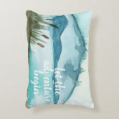 水モダン色自然冒険を始めよう アクセントクッション (正面(垂直))