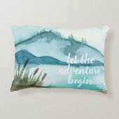水モダン色自然冒険を始めよう アクセントクッション (裏面)