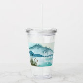 水モダン色自然冒険を始めよう アクリルタンブラー (正面)