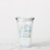 水モダン色自然冒険を始めよう アクリルタンブラー (裏面)