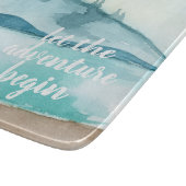 水モダン色自然冒険を始めよう カッティングボード (角)