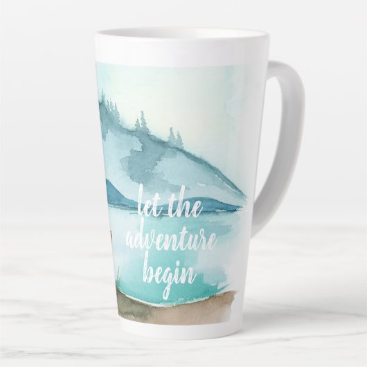 水モダン色自然冒険を始めよう カフェラテマグ (右アングル)