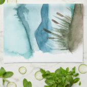 水モダン色自然冒険を始めよう キッチンタオル (折り畳み)