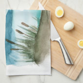 水モダン色自然冒険を始めよう キッチンタオル (四つ折り)