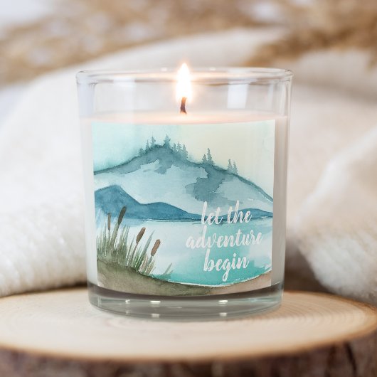 水モダン色自然冒険を始めよう スクエアシール