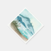 水モダン色自然冒険を始めよう スタンダードカクテルナプキン (角)