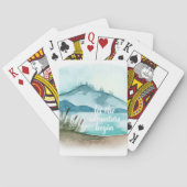 水モダン色自然冒険を始めよう トランプ (裏面)