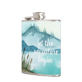 水モダン色自然冒険を始めよう フラスク (左)