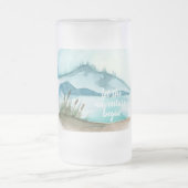 水モダン色自然冒険を始めよう フロストグラスビールジョッキ (中央)
