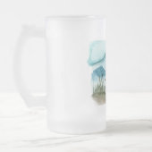 水モダン色自然冒険を始めよう フロストグラスビールジョッキ (左)